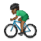 Man Biking- Medium-Dark Skin Tone emoji on LG